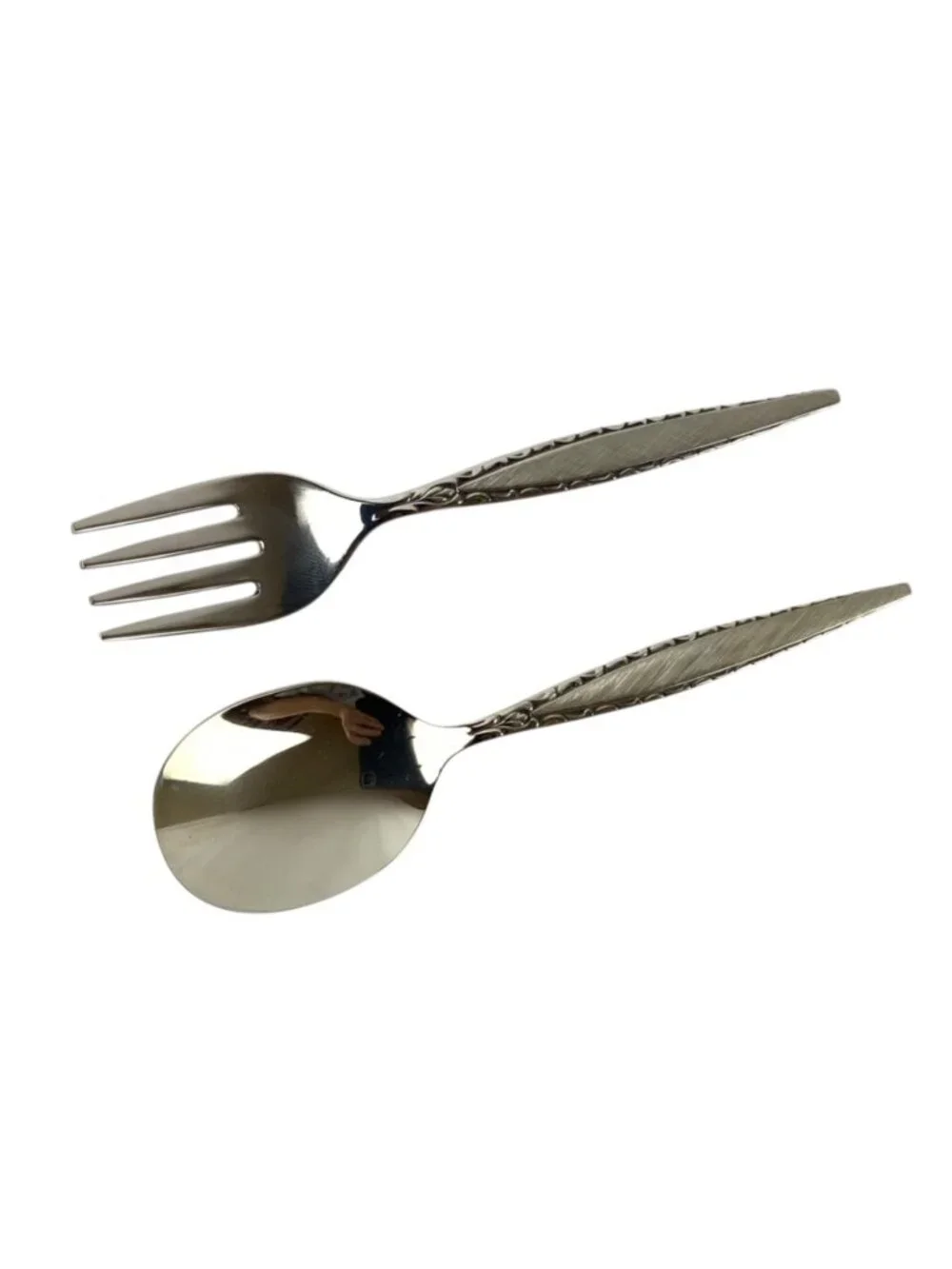 Oneida Community Stainless Venetia Baby Flatware Set 2-Piece Fork Spoon in Box